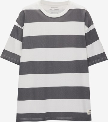 T-Shirt Pull&Bear en gris : devant