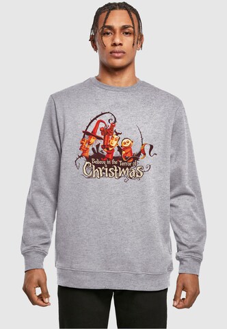 ABSOLUTE CULT Sweatshirt ' The Nightmare Before Christmas - Christmas Terror' in Grey: front