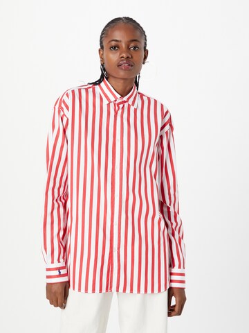 Camicia da donna di Polo Ralph Lauren in rosso: frontale