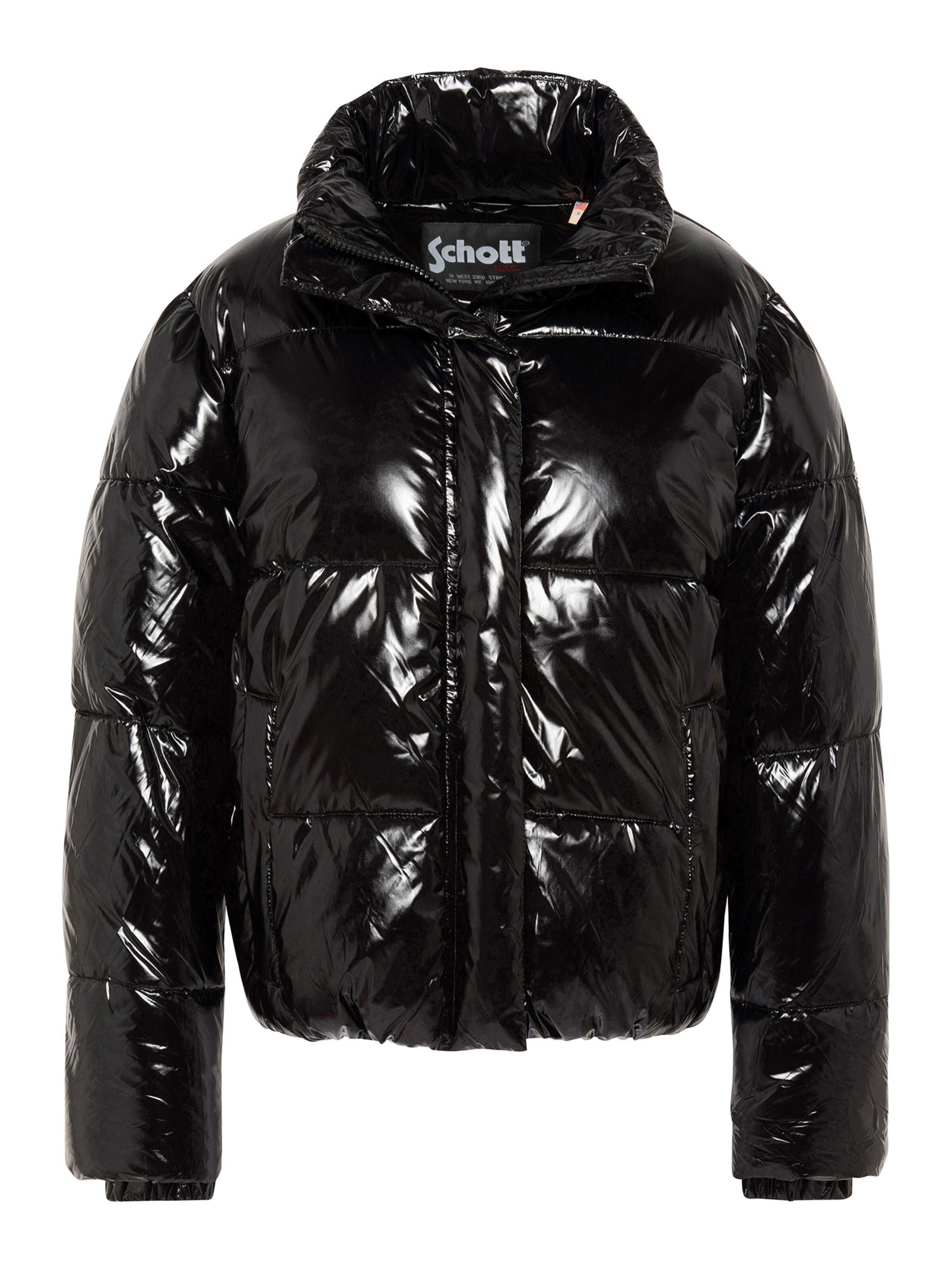 Schott NYC Wintermantel in Schwarz