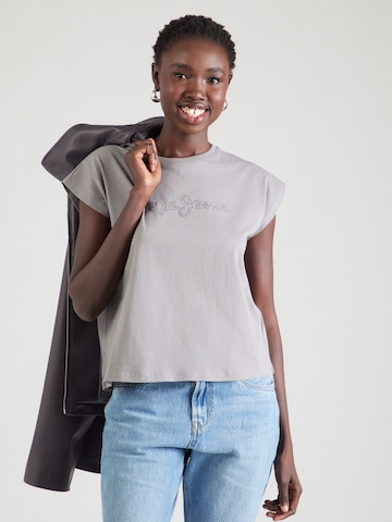 Pepe Jeans Тениска в сиво: отпред