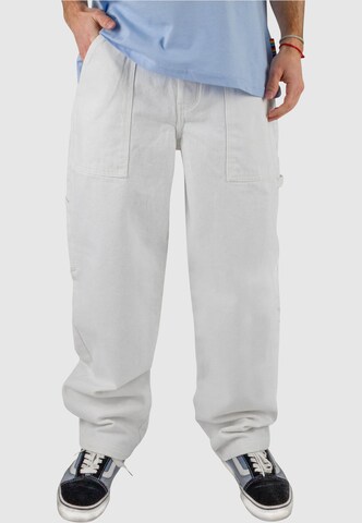 HOMEBOY - Tapered Calças de ganga 'X-tra' em branco: frente