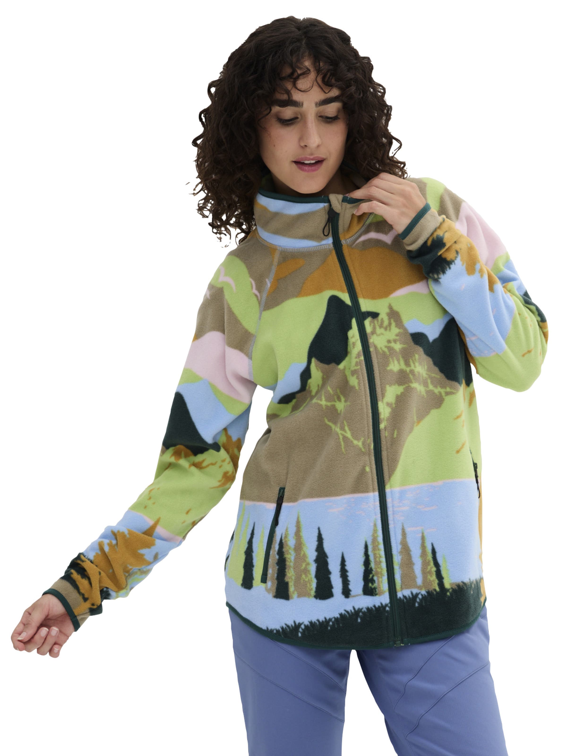 Veste en polaire bonprix en bleu : devant