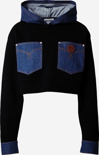 Megztinis be užsegimo iš Moschino Jeans, spalva – tamsiai (džinso) mėlyna / ruda / juoda, Prekių apžvalga