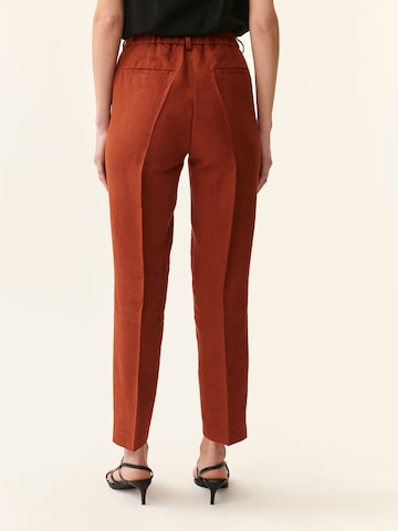 Regular Pantalon à plis 'MILO' TATUUM en orange