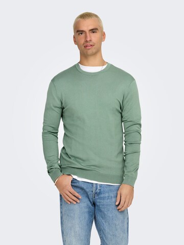 Pull-over Only & Sons en vert