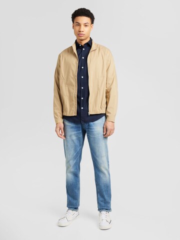 Coupe slim Chemise s.Oliver BLACK LABEL en bleu