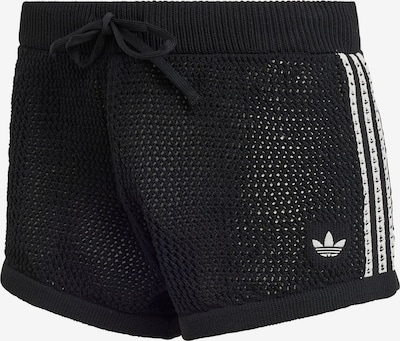 ADIDAS ORIGINALS Pantalón 'KNITTED CROCHET' en negro / blanco, Vista del producto