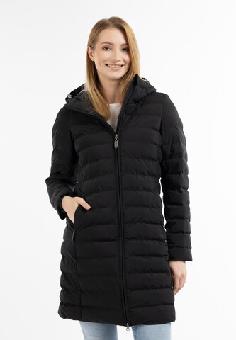 usha BLUE LABEL Winter Coat in Black: front