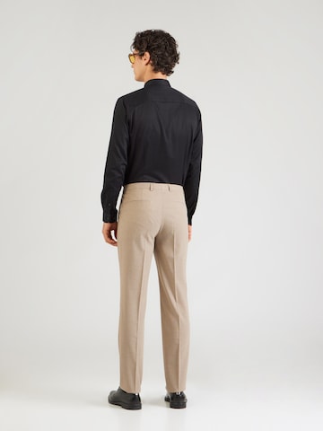 HUGO Regular Панталон с ръб 'Hesten' в кафяво: отзад