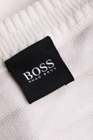 BOSS Black Pullover M in Weiß