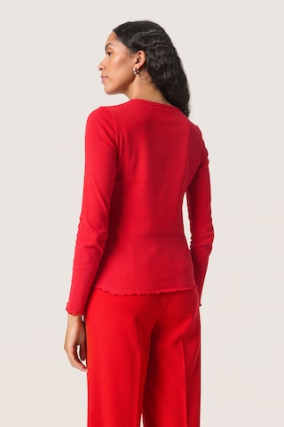 Cardigan 'SLVenola' SOAKED IN LUXURY en rouge