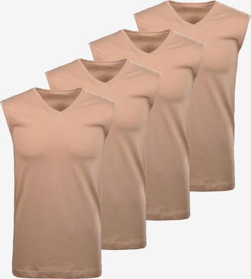 Maglietta intima di Ragman in beige: frontale
