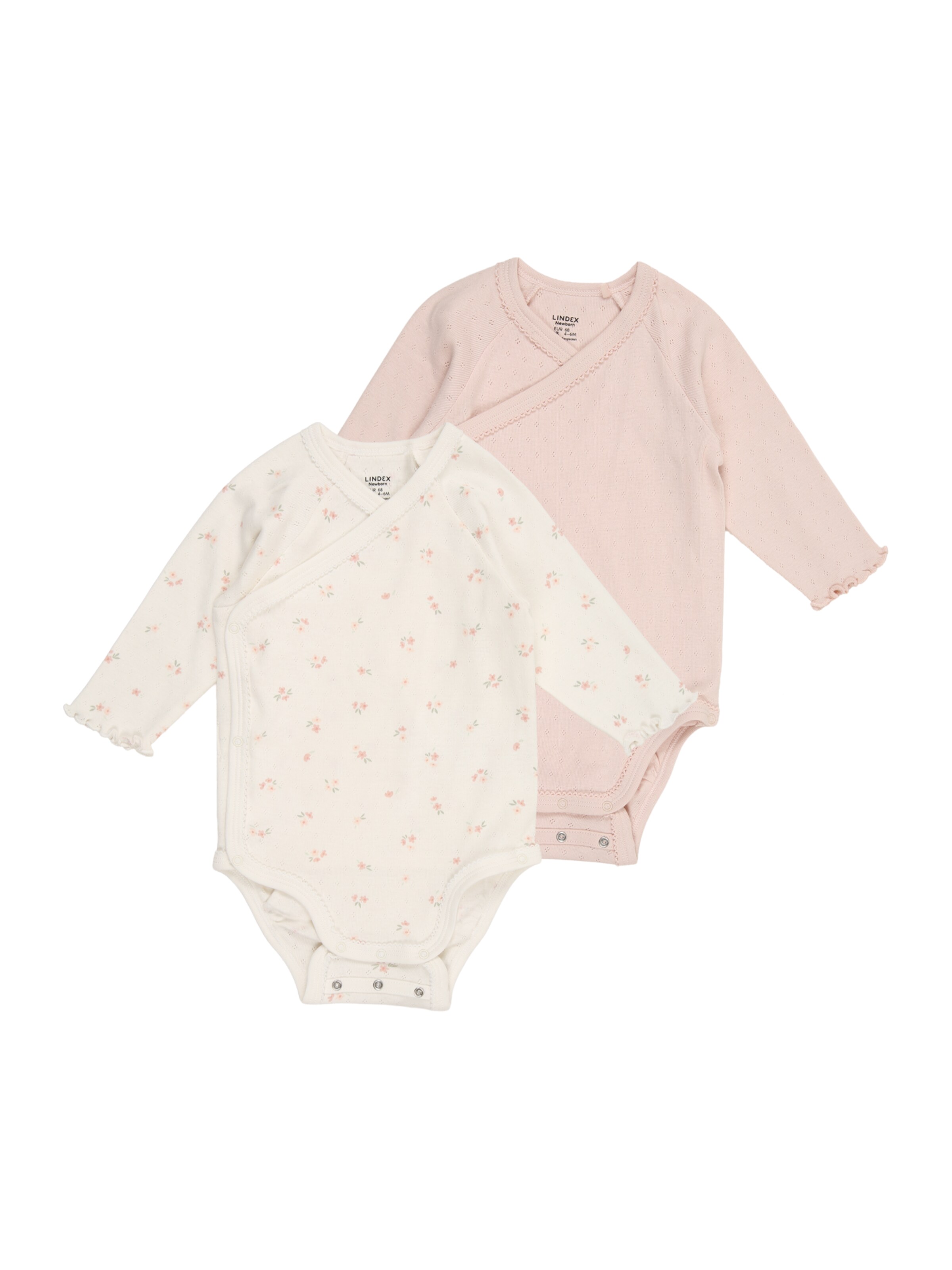 Lindex Ползунки/боди в Ярко-розовый: спереди