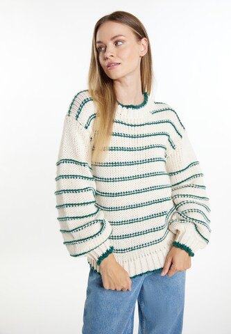 DreiMaster Maritim Sweater in White: front