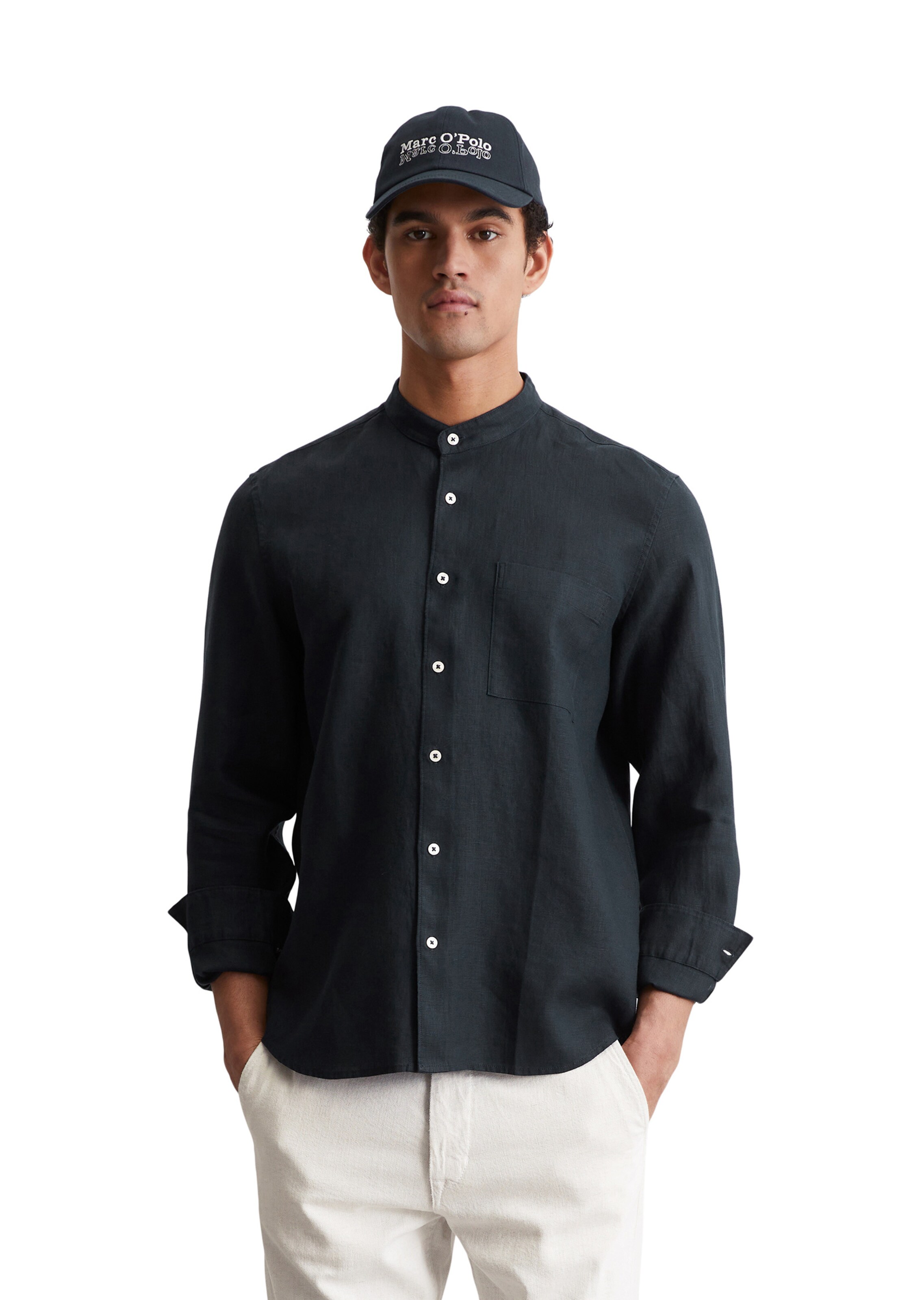 Marc O'Polo Regular Fit Hemd in Blau: Vorderseite