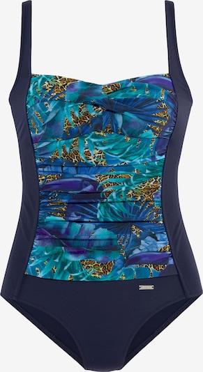 Costum de baie întreg LASCANA pe turcoaz / albastru noapte / albastru regal / maro coniac, Vizualizare produs
