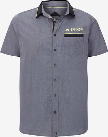 Jan Vanderstorm Comfort fit Button Up Shirt ' Mildon ' in Grey: front