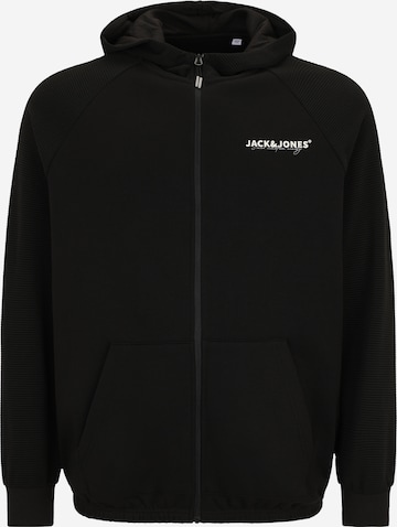 juoda Jack & Jones Plus Džemperis 'JJTHATCHER': priekis