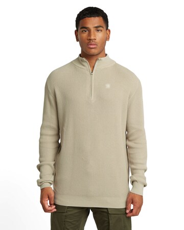 Pull-over 'Skipper Serrated' G-STAR en beige : devant