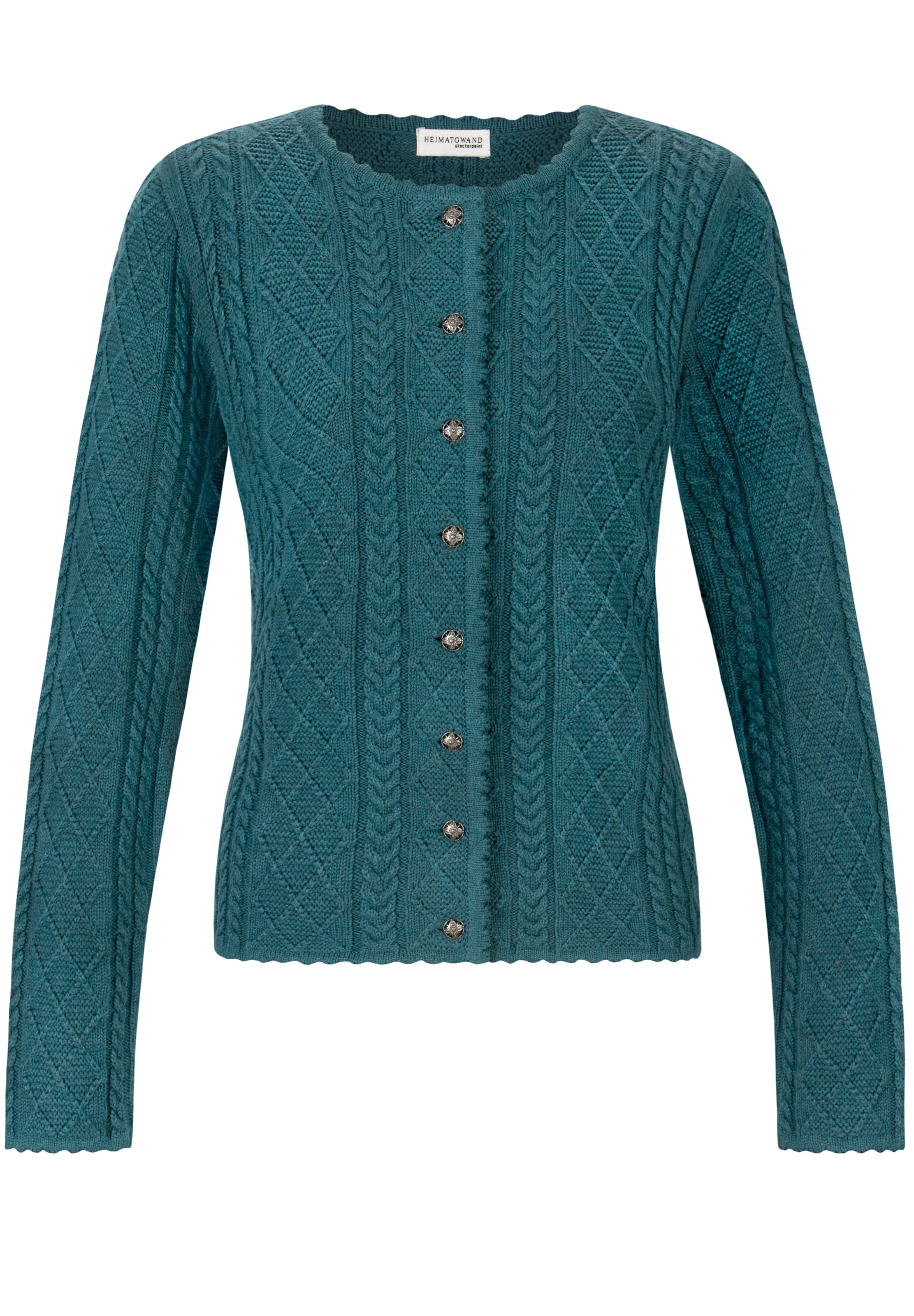 STOCKERPOINT Trachtenstrickjacke 'Lavina' in Blau: Vorderseite