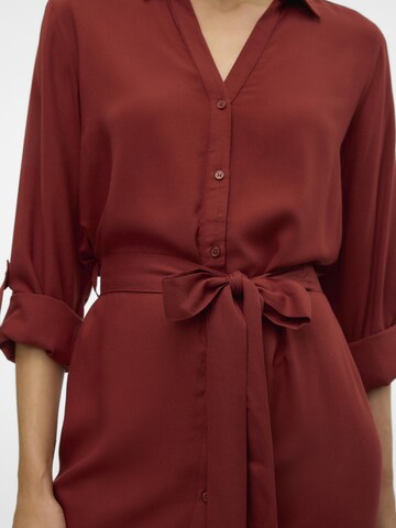 Robe-chemise 'BUMPY' VERO MODA en marron