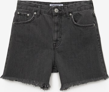 Pull&Bear Regular Jeans in Zwart: voorkant