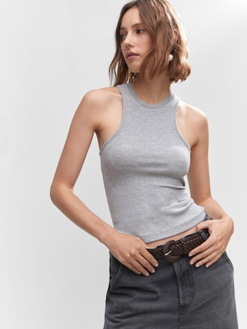 MANGO Top 'FETA' in Grey: front