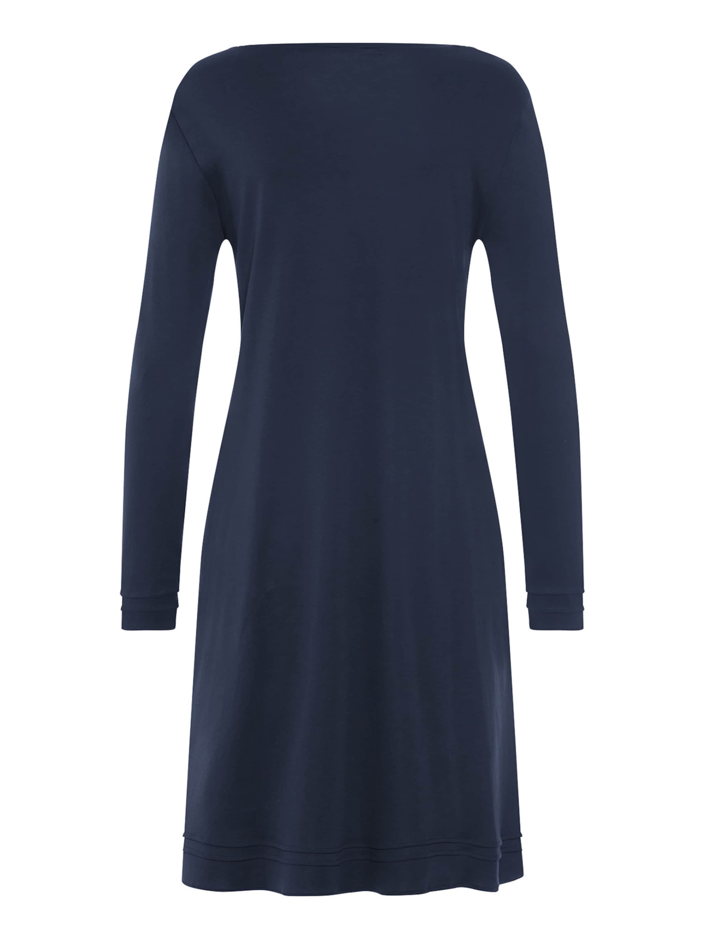 Hanro Nachthemd ' Pilar ' in Blauw