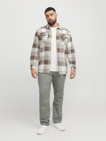 Jack & Jones Plus Regular Fit Hemd in Braun