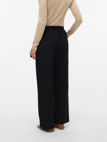 VERO MODA Wide leg Bandplooibroek 'VMHADASSA' in Zwart