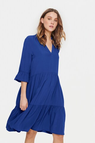 SAINT TROPEZ Kleid 'Eda' in Blau: Vorderseite