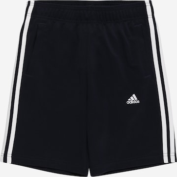 ADIDAS SPORTSWEAR Loose fit Workout Pants 'Designed To Move 3-Stripes' in Black: front