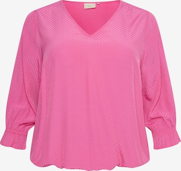 KAFFE CURVE Bluse 'Tina' i pink: forside