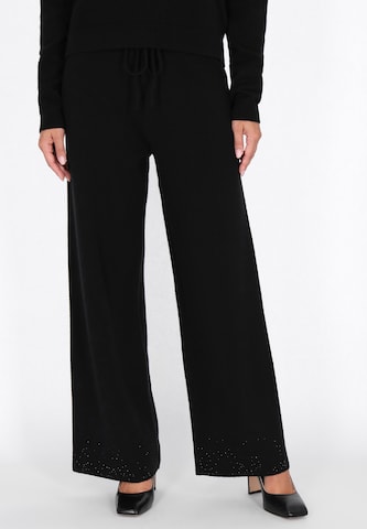 usha BLACK LABEL Regular Broek in Zwart: voorkant