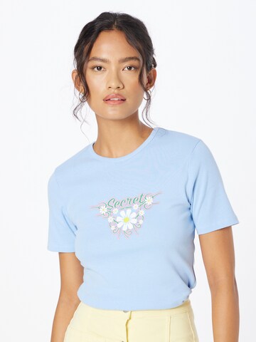LOCAL HEROES - Camiseta 'SECRET' en azul: frente