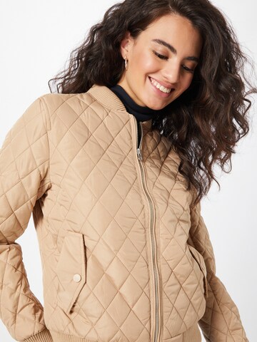 Urban Classics Between-Season Jacket 'Diamond Quilt' in Beige