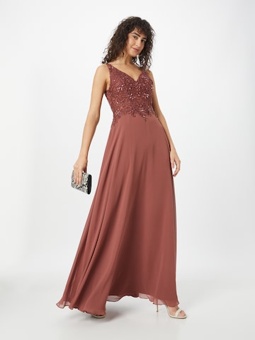 Robe de soirée Laona en marron