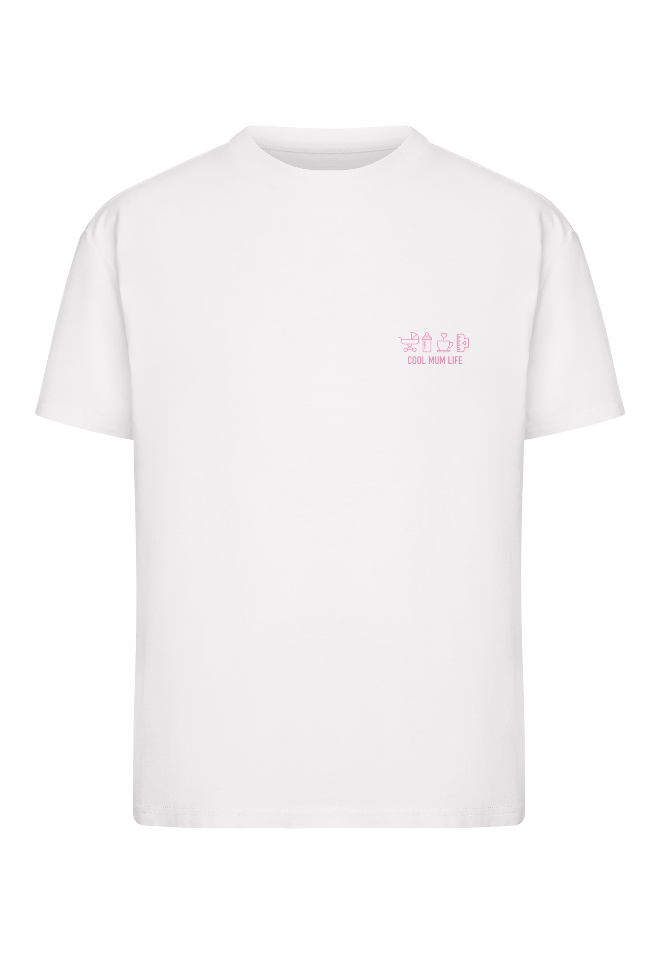 Maglietta 'Cool Mum Life' di Miss Tee in bianco: frontale