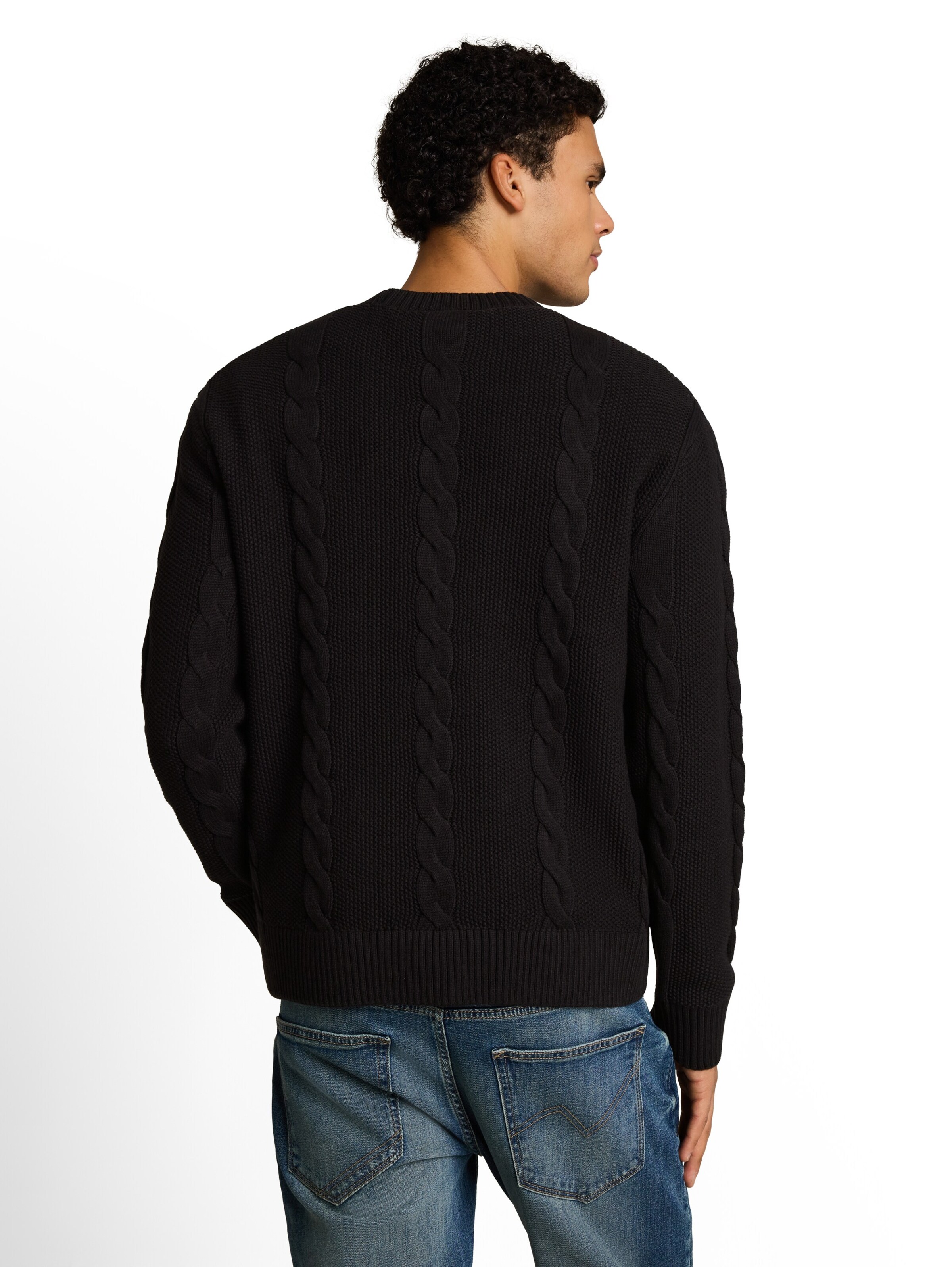 TOM TAILOR DENIM Sweter w kolorze czarny
