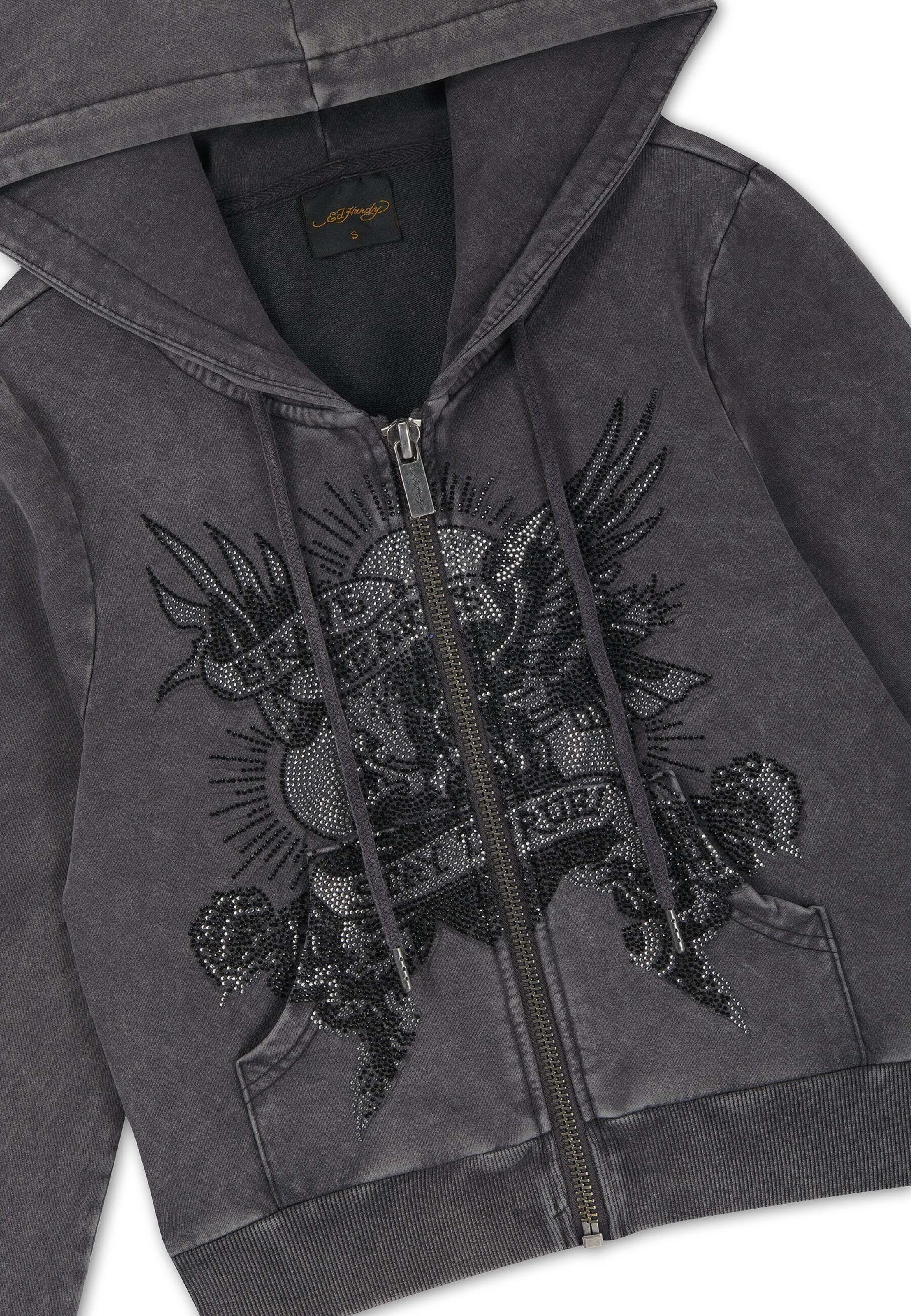 Ed Hardy - Sudadera con cremallera 'Stay True' en negro