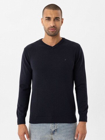 Pull-over Anou Anou en bleu : devant