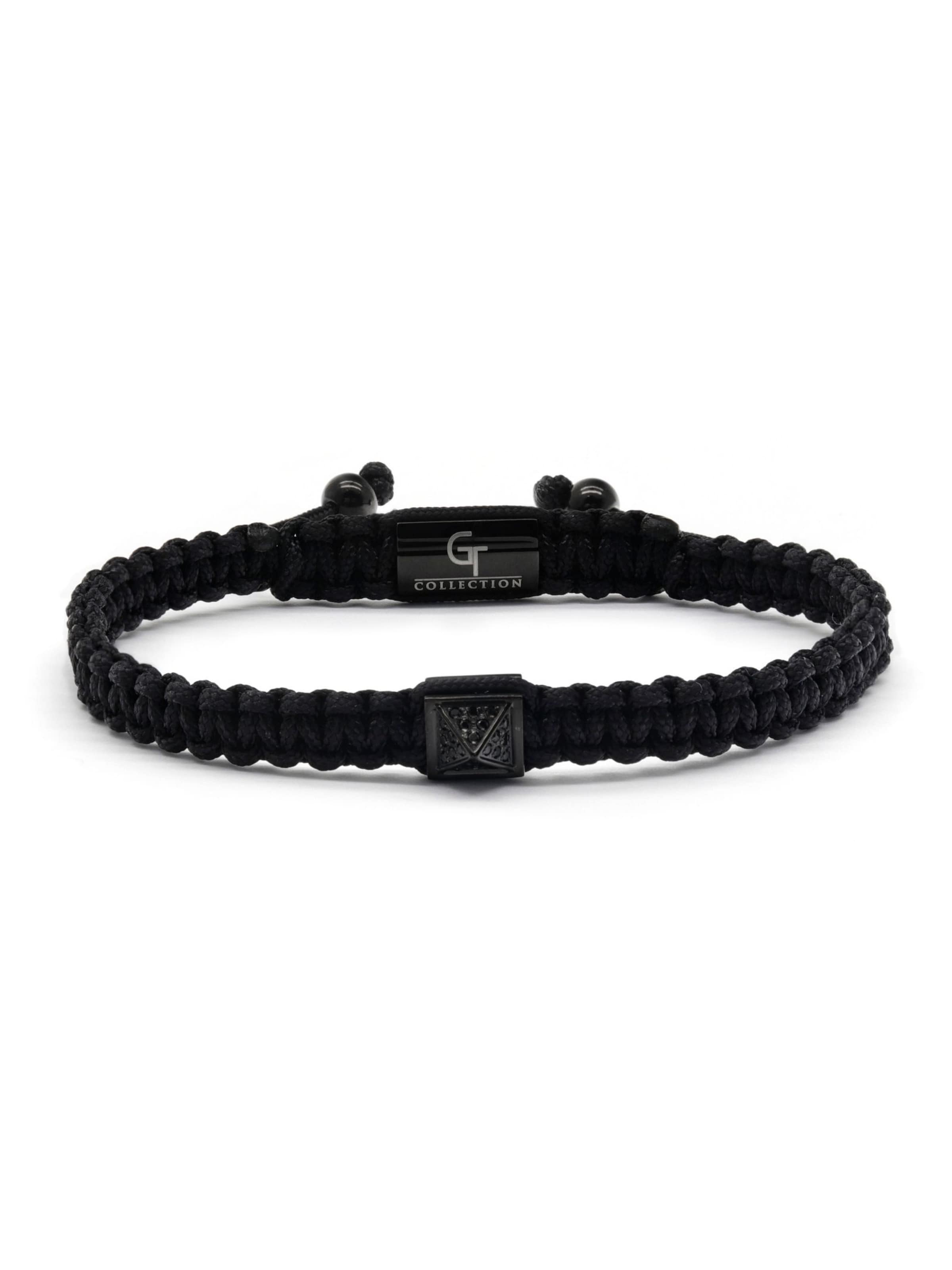 Bracelet 'Pyramid-Bracelet' GT Collection en noir : devant