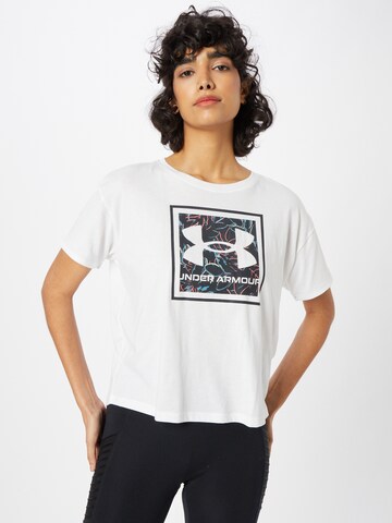 UNDER ARMOUR Performance Shirt 'Glow' in White: front
