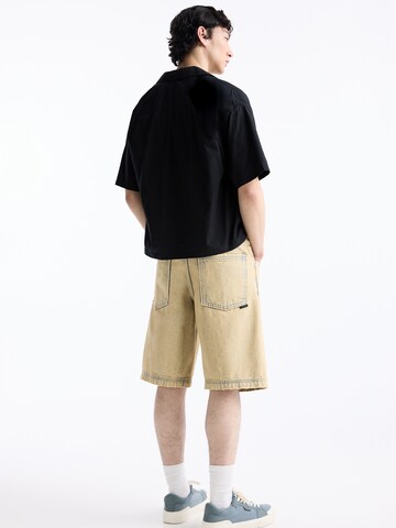 Pull&Bear Wide Leg Shorts in Beige