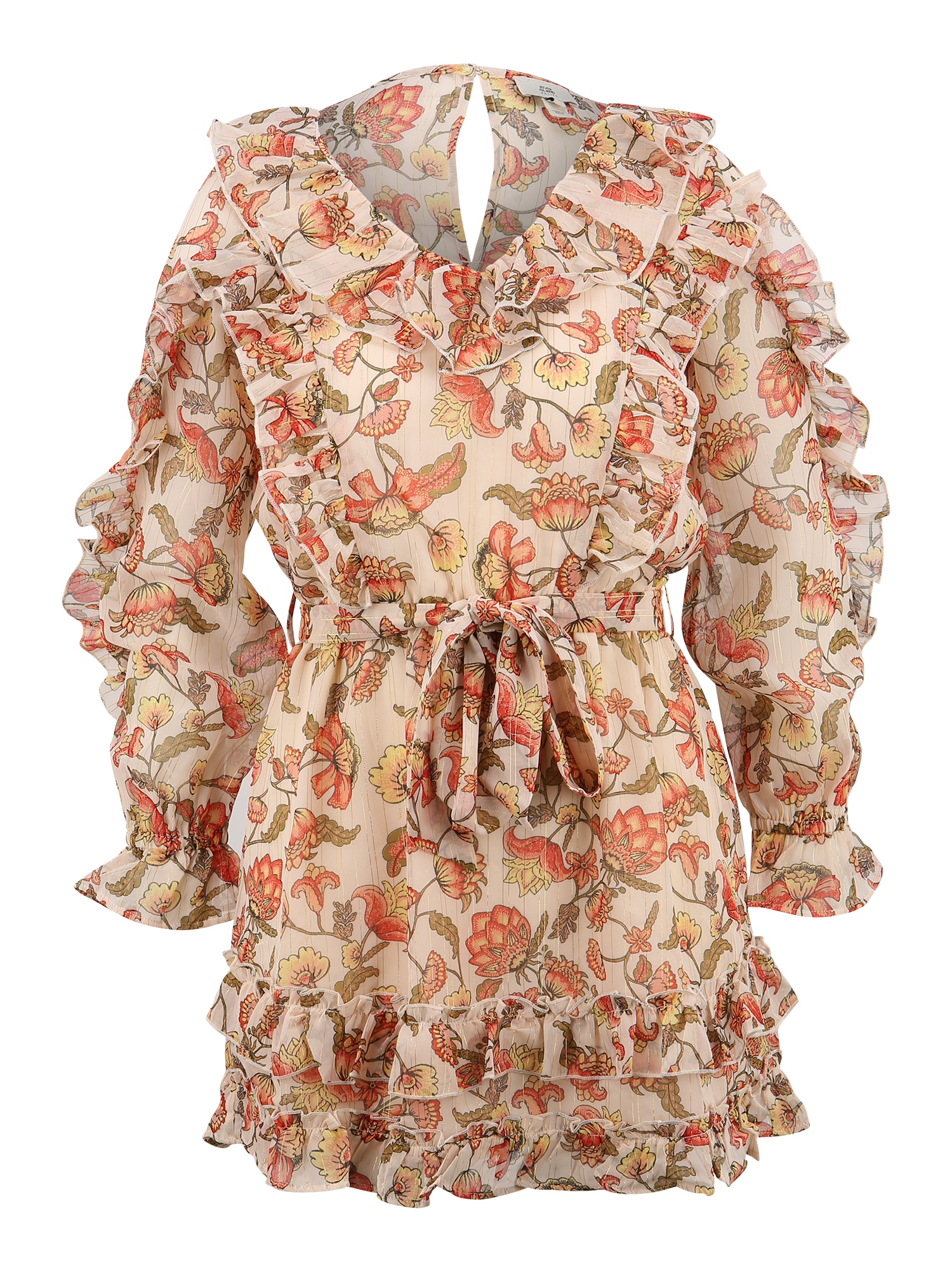 River Island Petite Sukienka FRILLY w kolorze Beżowym 