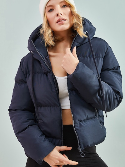 Bianco Lucci Veste d’hiver en bleu marine, Vue avec produit