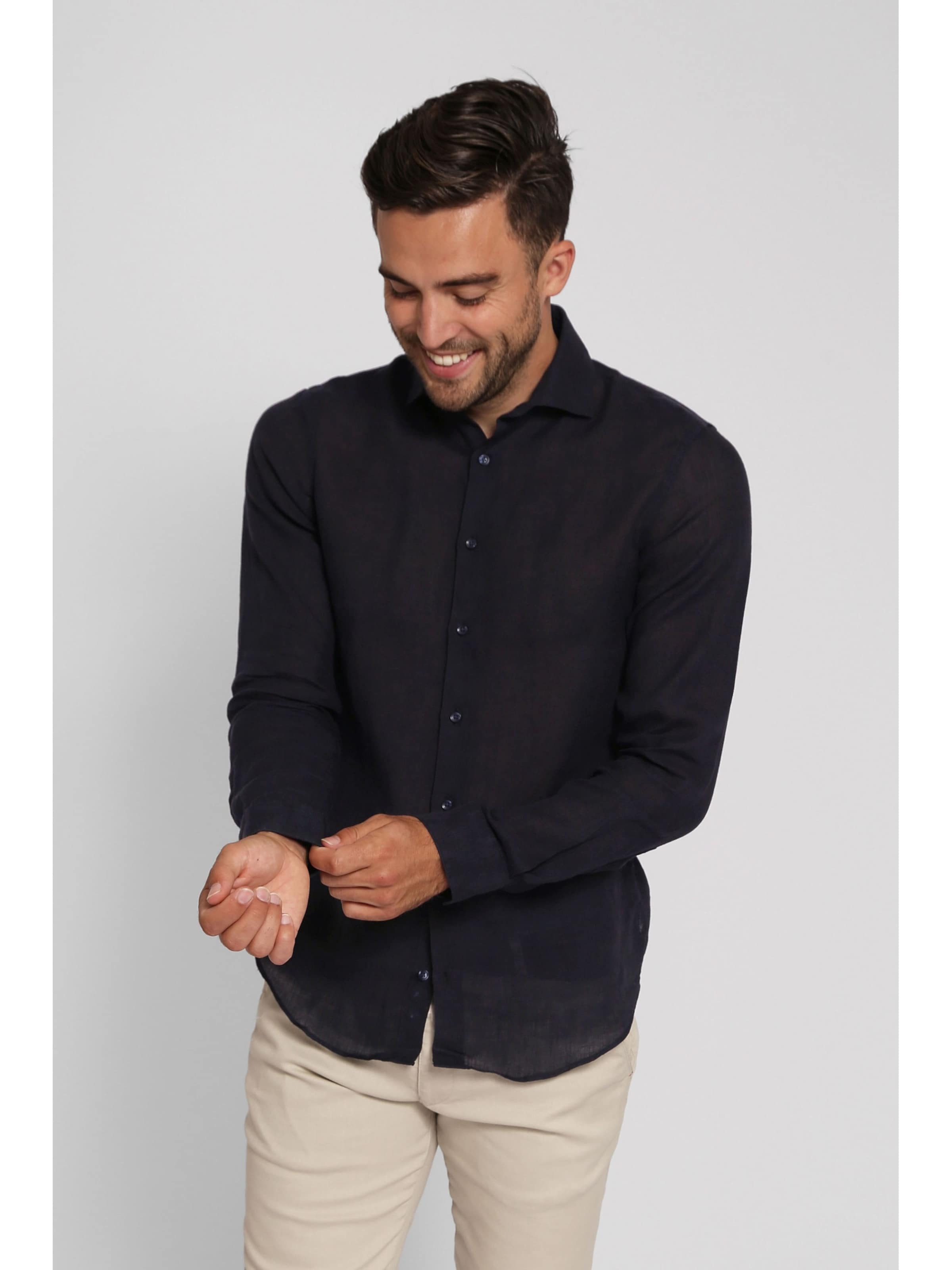 Suitable Slim fit Button Up Shirt in Blue