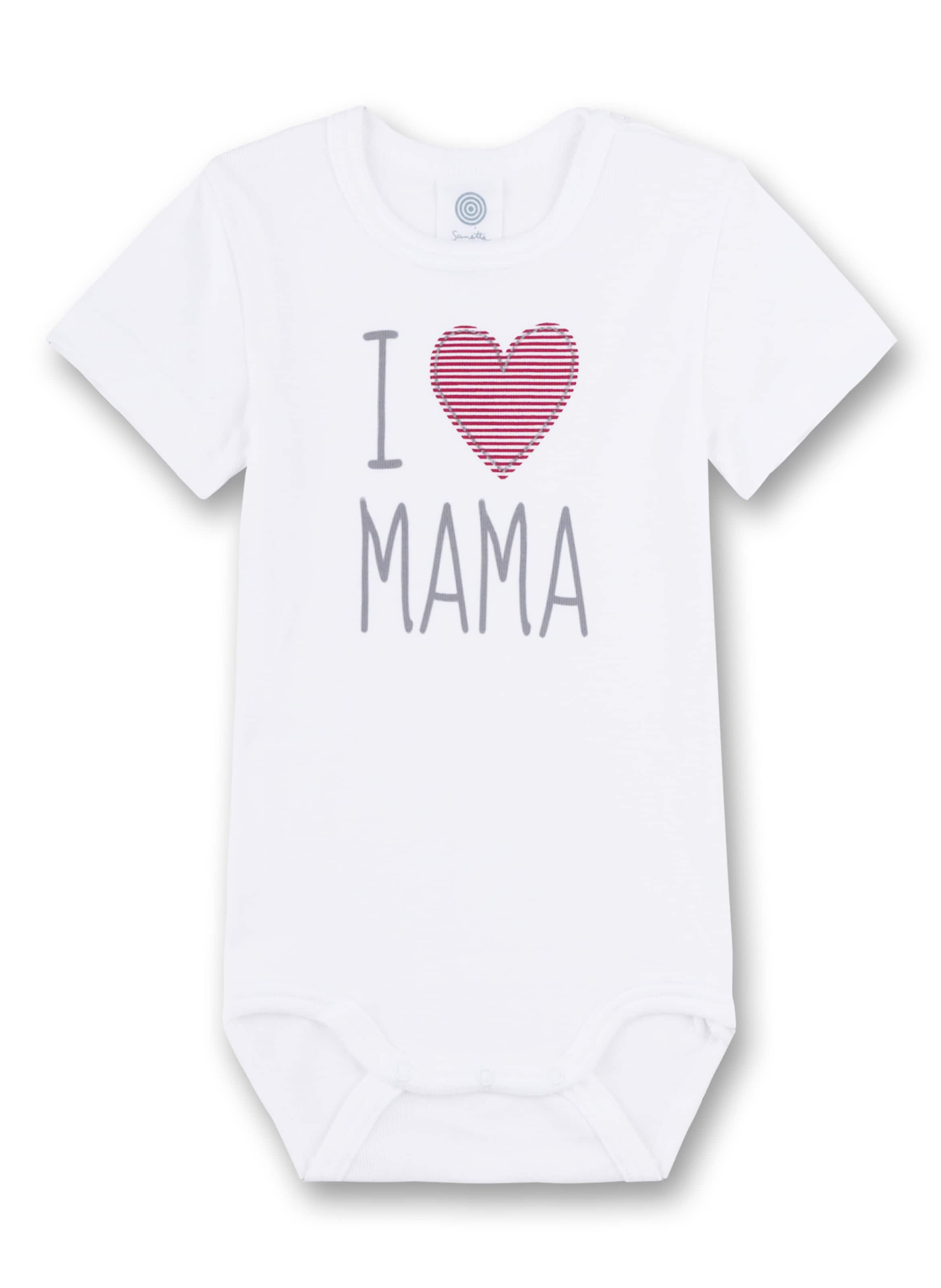 Tutina / body per bambino di Sanetta in grigio: frontale