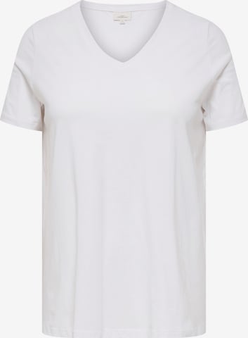 ONLY Carmakoma T-shirt 'CARBONNIE' i vit: framsida